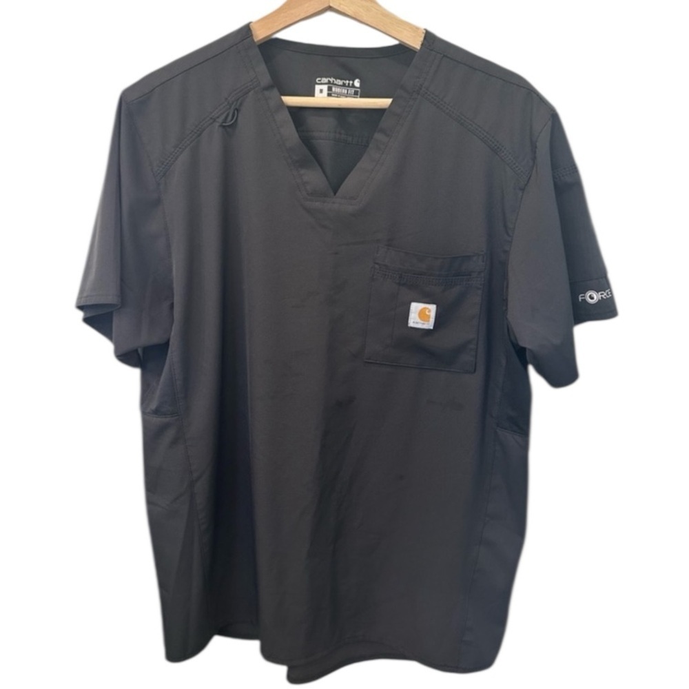 Carhartt Force Men's Black Scrubs Top Modern Fit M